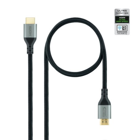 39381-Nanocable Cable HDMI 2.1 Certificado ULTRA HIGH SPEED A/M-A/M, Negro, 1.5 m