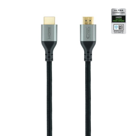 39382-Nanocable Cable HDMI 2.1 Certificado ULTRA HIGH SPEED A/M-A/M, Negro, 1.5 m
