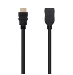 39388-Nanocable Cable HDM 2.0 Prolongador A/M-A/H, Negro, 3 m