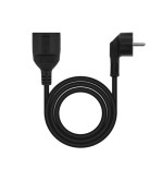 39398-Nanocable Cable de Alimentacion Alargador, Negro, 2 m