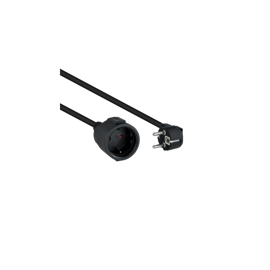 39409-Nanocable Cable de Alimentacion Alargador, Negro, 10 m