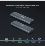 39426-TooQ Shura Caja externa para unidad de estado solido (SSD) Gris M.2