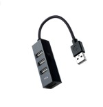 39441-Nanocable Hub USB 2.0 con 4 Puertos de USB 2.0, USB-A/M-USB 2.0/H, Negro, 15 cm