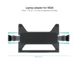 39444-TooQ TQLH1117-B soporte para ordenador portatil Soporte articulado con bandeja para ordenador portatil Negro 43,9