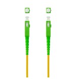 39455-Nanocable Cable de Fibra Optica SC/APC a SC/APC Monomodo Simplex LSZH, Amarillo, 1 m