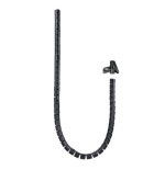 39474-Nanocable Organizador de Cables Flexible 25 mm, Negro, 3 m