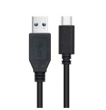 39481-Nanocable Cable USB 3.1, Gen2 10 Gbps 3A, tipo USB-C/M-A/M, Negro, 2 m