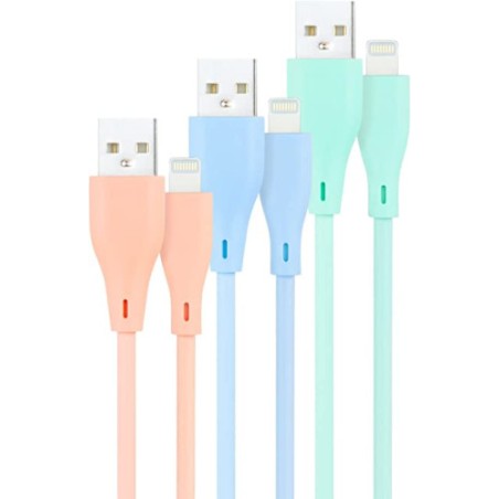39503-NANOCABLE 3 CABLES LIGHTNING A USB 2.0, LIGHTNING/M-USB A/M,