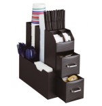 3951-ORGANIZADOR LA HORA DEL CAFE 2 CAJONES PARA CAPSULAS Y VARIOS COMPARTIMENTOS 315X140X290 MM NEGRO ARCHIVO 2000 CD90