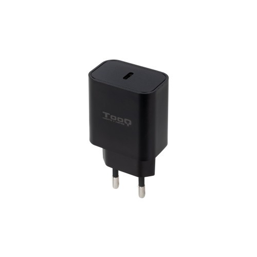 39571-TooQ Cargador de Pared USB-C PD20W, Negro