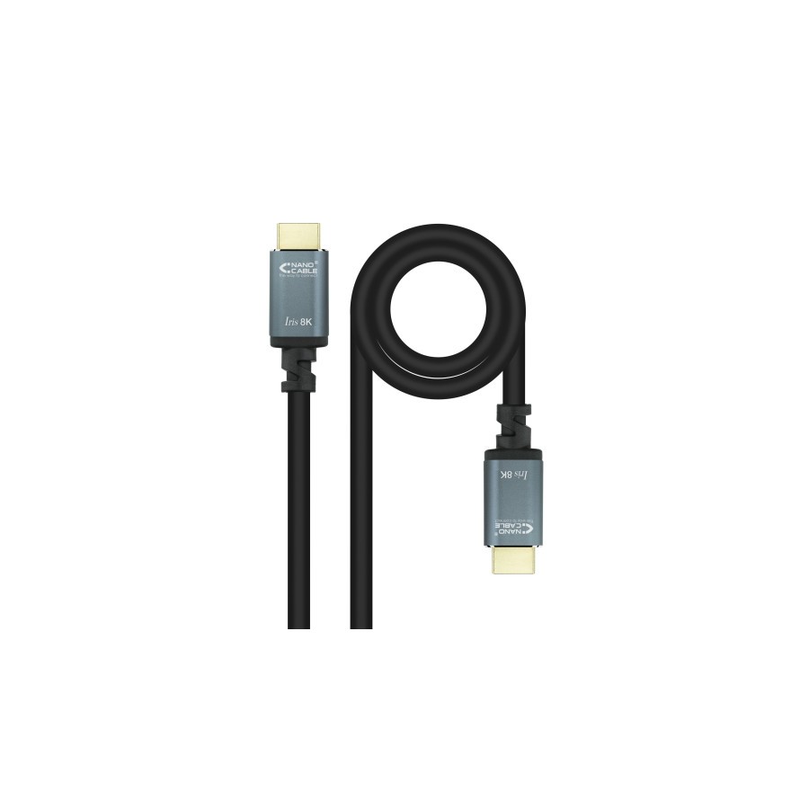 39595-Nanocable Cable HDMI 2.1 IRIS 8K A/M-A/M, Negro, 5 Metros