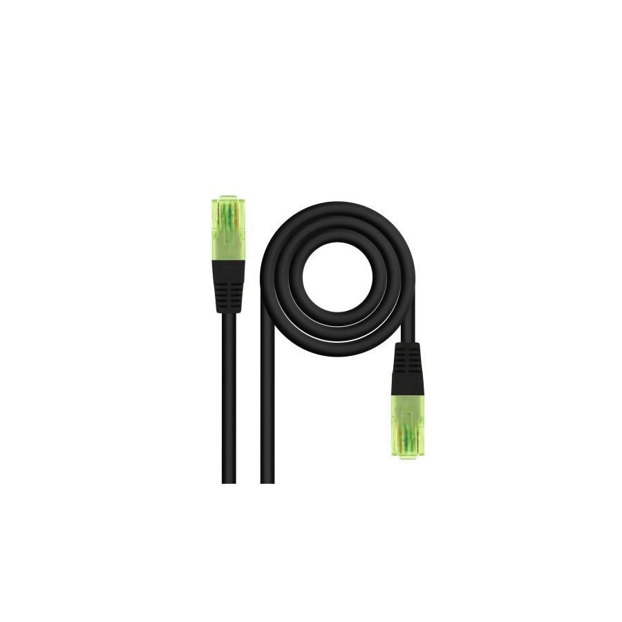 39605-NANOCABLE CABLE RED CAT.6 UTP AWG26 CCA, NEGRO, 25 CM