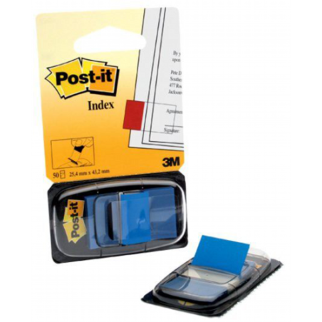 3963-PACK 12 DISPENSADORES DE 50 UNIDADES INDEX AZUL (25.4X43.1) POST-IT 3M6802