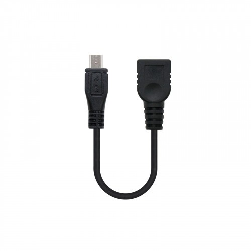 39695-Nanocable CABLE USB 2.0 OTG, TIPO MICRO B/M-A/H, NEGRO, 15 CM