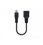39695-Nanocable CABLE USB 2.0 OTG, TIPO MICRO B/M-A/H, NEGRO, 15 CM