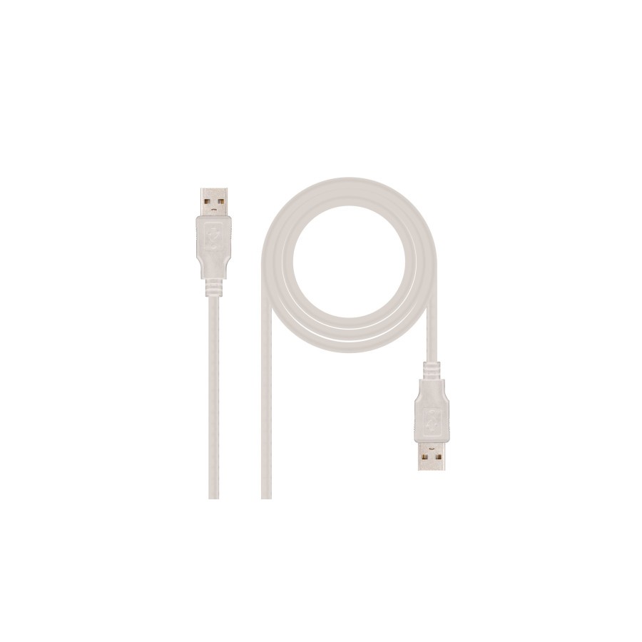 39728-Nanocable CABLE USB 2.0, TIPO A/M-A/M, 1.0 M