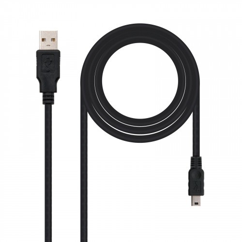 39760-Nanocable CABLE USB 2.0, TIPO A/M-MINI USB 5PIN/M, 0.5 M