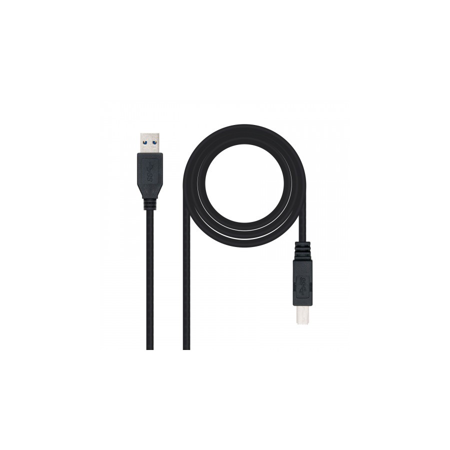 39764-Nanocable 10.01.0801-BK cable USB 1 m 3.2 Gen 1 (3.1 Gen 1) USB A USB B Negro
