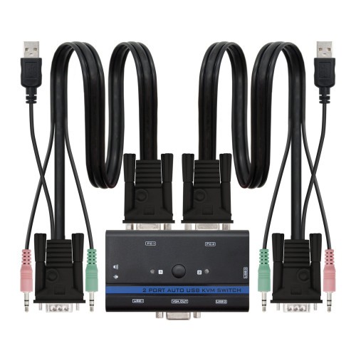 39782-NANOCABLE  KVM SWITCH VGA USB 1U-2PC+CABLE (10.12.0001)