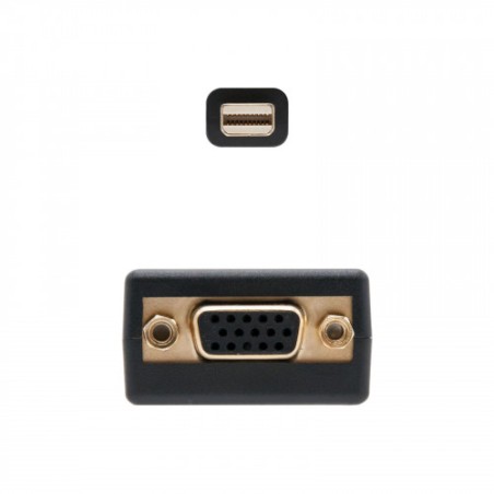 39829-Nanocable CONVERSOR MINI DP A SVGA MINI DP/M-SVGA/H NEGRO 15 CM