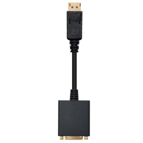 39830-Nanocable CONVERSOR DISPLAYPORT A DVI SINGLE LINK DP/M-DVI/H NEGRO 15 CM