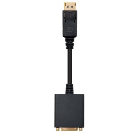 39830-Nanocable CONVERSOR DISPLAYPORT A DVI SINGLE LINK DP/M-DVI/H NEGRO 15 CM