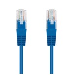 39859-Nanocable CABLE RED LATIGUILLO RJ45 CAT.5E UTP AWG24, AZUL, 0.5 M