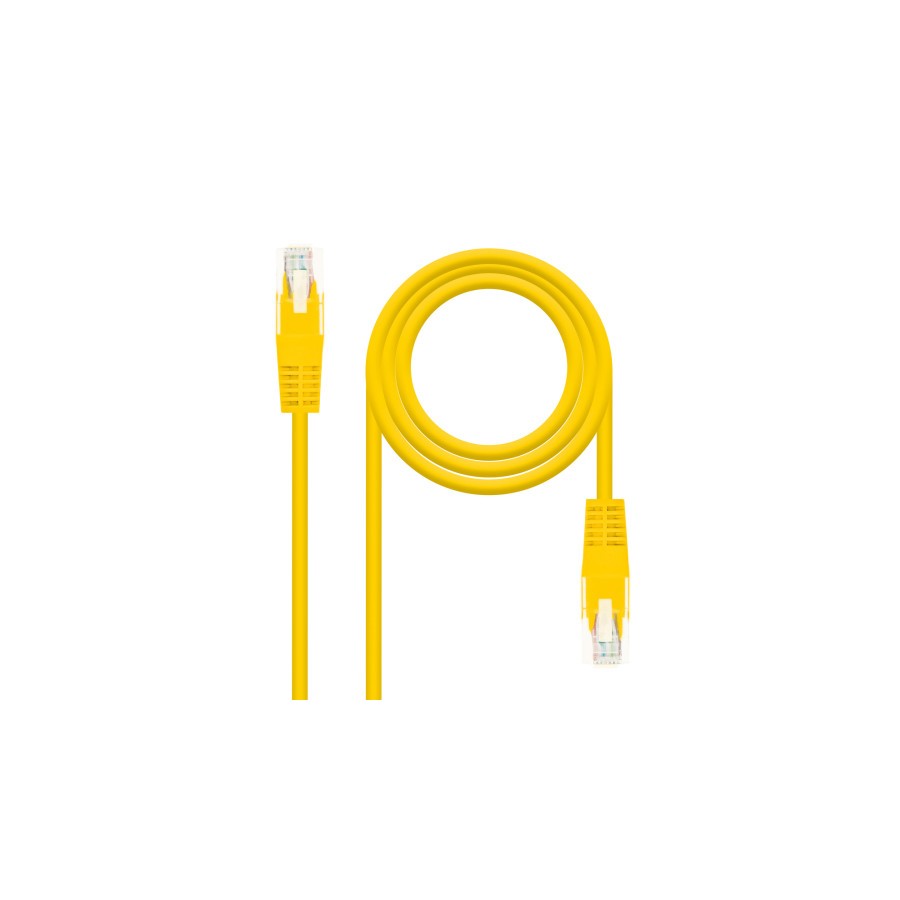 39880-NANOCABLE CABLE RED LATIGUILLO RJ45 CAT.5E UTP AWG24, AMARILLO, 1.0 M (10.20.0101-Y)