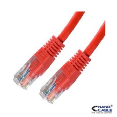 39902-NANOCABLE CABLE RED LATIGUILLO RJ45 CAT.6 UTP AWG24, ROJO, 0.5 M (10.20.0400-R)