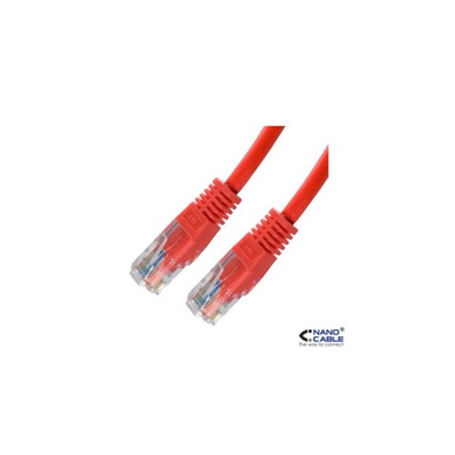39903-NANOCABLE CABLE RED LATIGUILLO RJ45 CAT.6 UTP AWG24, ROJO, 1.0 M (10.20.0401-R)