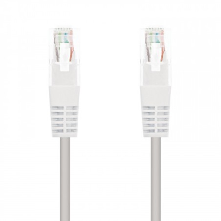 39918-Nanocable CABLE RED LATIGUILLO RJ45 CAT.6 UTP AWG24, BLANCO, 0.5 M
