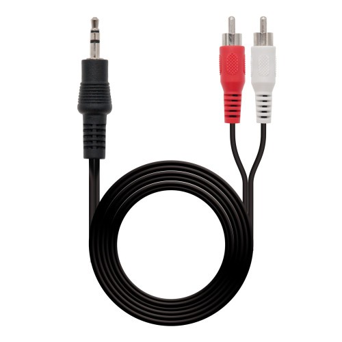 39974-NANOCABLE CABLE AUDIO ESTEREO, 3.5/M-2XRCA/M, 5.0 M (10.24.0305)