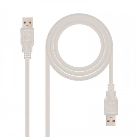 40025-Nanocable CABLE USB 2.0, TIPO A/M-A/M, 2.0 M
