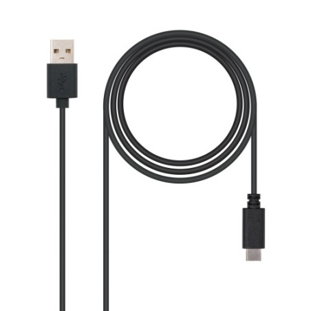 40029-Nanocable USB 2.0, 0.5m cable USB 0,5 m USB C USB A Negro