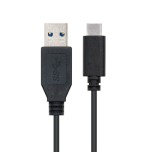 40034-NANOCABLE CABLE USB 3.0. TIPO USB-C/M - A/M. NEGRO 1M