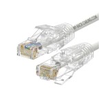 40254-WP CAT 6A U-UTP SLIM PATCH CABLE LENGTH 1 M, AWG 28/7, CU, LS0H, 50U GOLD-PLATED PINS, COLOR WHITE