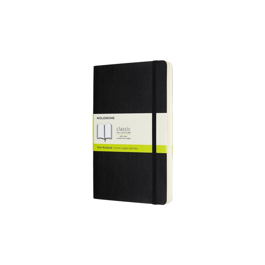 4031-LIBRETA CLASICA MAYOR GROSOR NEGRA L (13X21CM) LISA TAPA BLANDA MOLESKINE QP618EXP