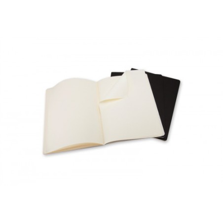 4034-SET DE 3 LIBRETAS CAHIER NEGRAS XL (19X25CM) LISAS MOLESKINE QP323