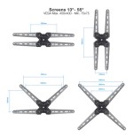 40345-TooQ Soporte de Pared para Pantallas 13"-55", Negro