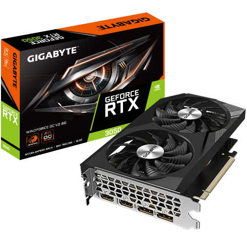 40382-Gigabyte GeForce RTX 3050 WINDFORCE OC V2 8G NVIDIA 8 GB GDDR6