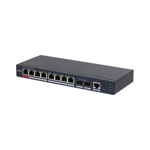40563-(DH-S4210-8GT-110) DAHUA SWITCH INDUSTRIAL L2 GESTIONABLE POE WATCHDOG 8 PUERTOS