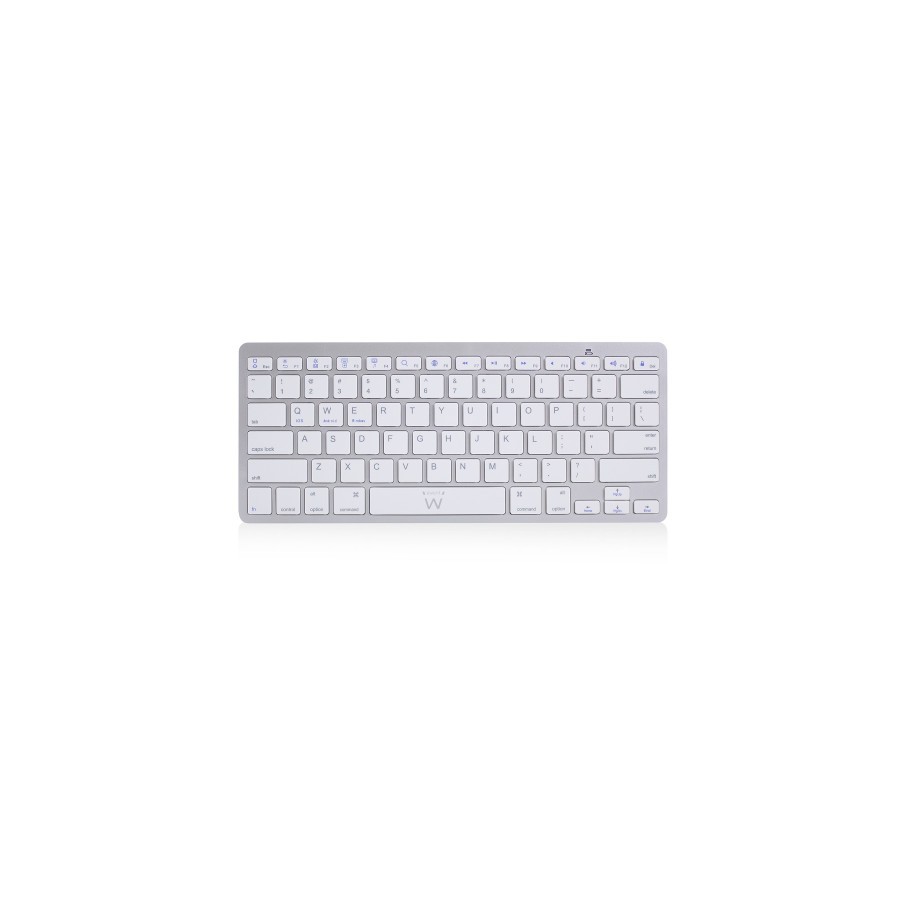 4066-Ewent EW3161 teclado Bluetooth QWERTY Espanol Plata, Blanco