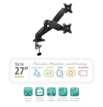 4071-EWENT SOPORTE DE ESCRITORIO CON RESORTE DE GAS PARA 2 MONITORES  HASTA 34" CARGA MAXIMA 9KG. VESA