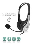 4077-Ewent EW3562 auricular y casco Auriculares Diadema Negro, Plata