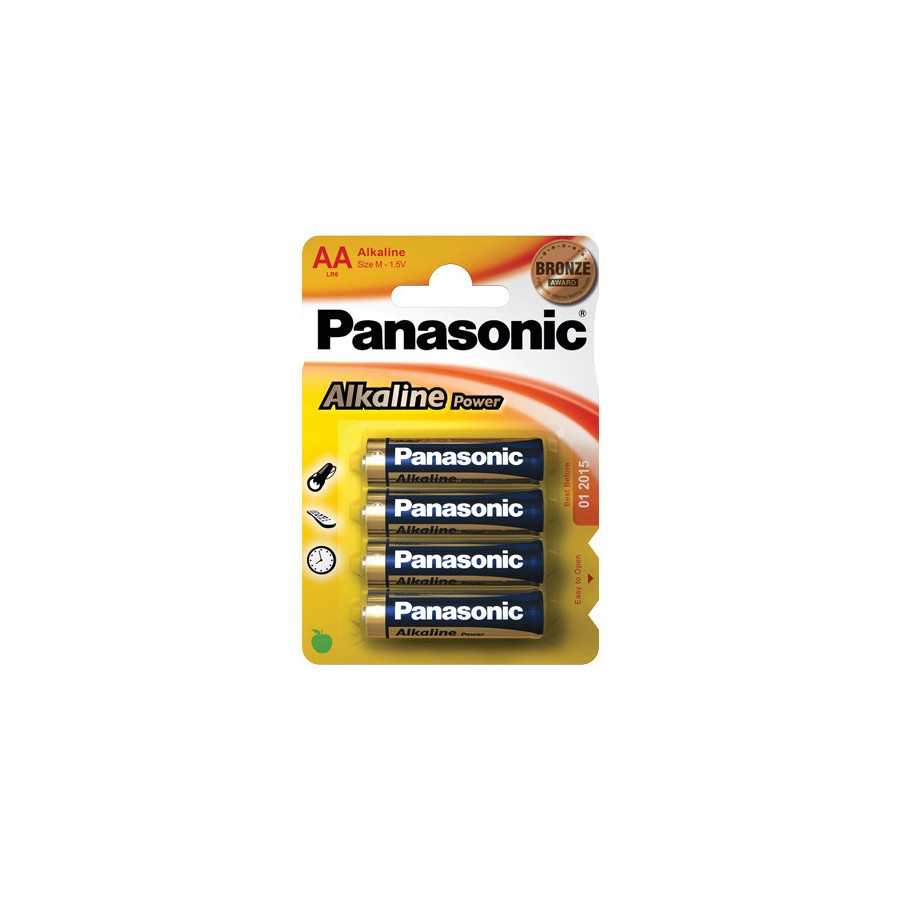 4092-Goobay LR6 4-BL Panasonic Alkaline Power Bateria de un solo uso AA Alcalino
