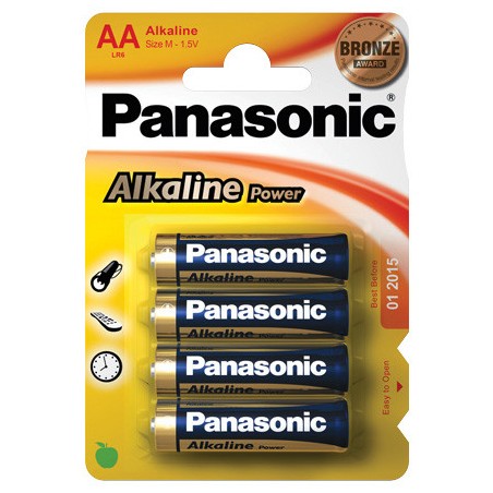 4092-Goobay LR6 4-BL Panasonic Alkaline Power Bateria de un solo uso AA Alcalino