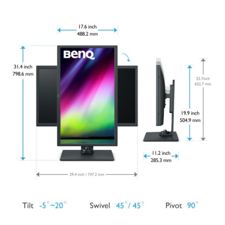 4170-Benq SW321C 81,3 cm (32") 3840 x 2160 Pixeles 4K Ultra HD LED Gris