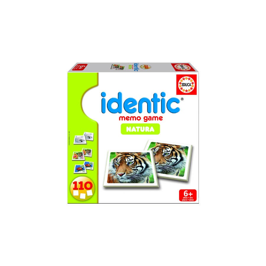 4176-JUEGO MEMORIA IDENTIC NATURA (110 CARTAS) DE 3-6 ANOS EDUCA BORRAS 14783