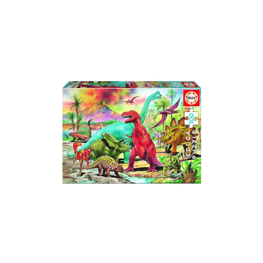 4189-PUZZLE INFANTIL 100 DINOSAURIOS DE 6-8 ANOS EDUCA BORRAS 13179