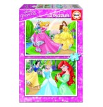 4196-PUZZLE INFANTIL 2x20 PRINCESAS DISNEY DE 3-5 ANOS EDUCA BORRAS 16846